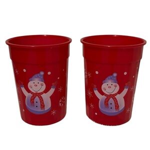 *FREE WITH PURCHASE* PLASTIC CHRISTMAS CUPS KIDS SNOWMAN